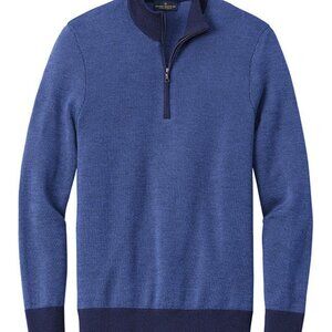 Brooks Brothers Birdseye Merino 1/4-zip sweater NWOT
